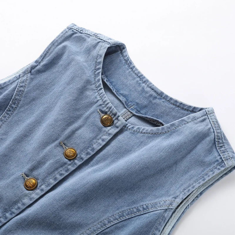 Blå Snäckmönstrad Skjorta och Shorts i Matchande Set
