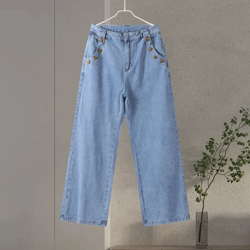 Blå Snäckmönstrad Skjorta och Shorts i Matchande Set