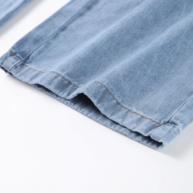 Blå Snäckmönstrad Skjorta och Shorts i Matchande Set