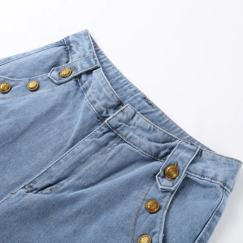 Blå Snäckmönstrad Skjorta och Shorts i Matchande Set
