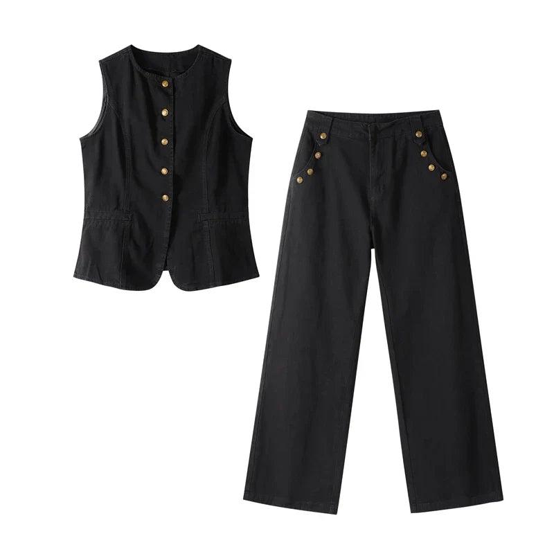 Blå Snäckmönstrad Skjorta och Shorts i Matchande Set