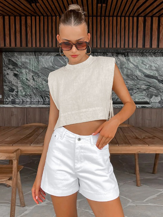 Khaki Linne Matchande Set