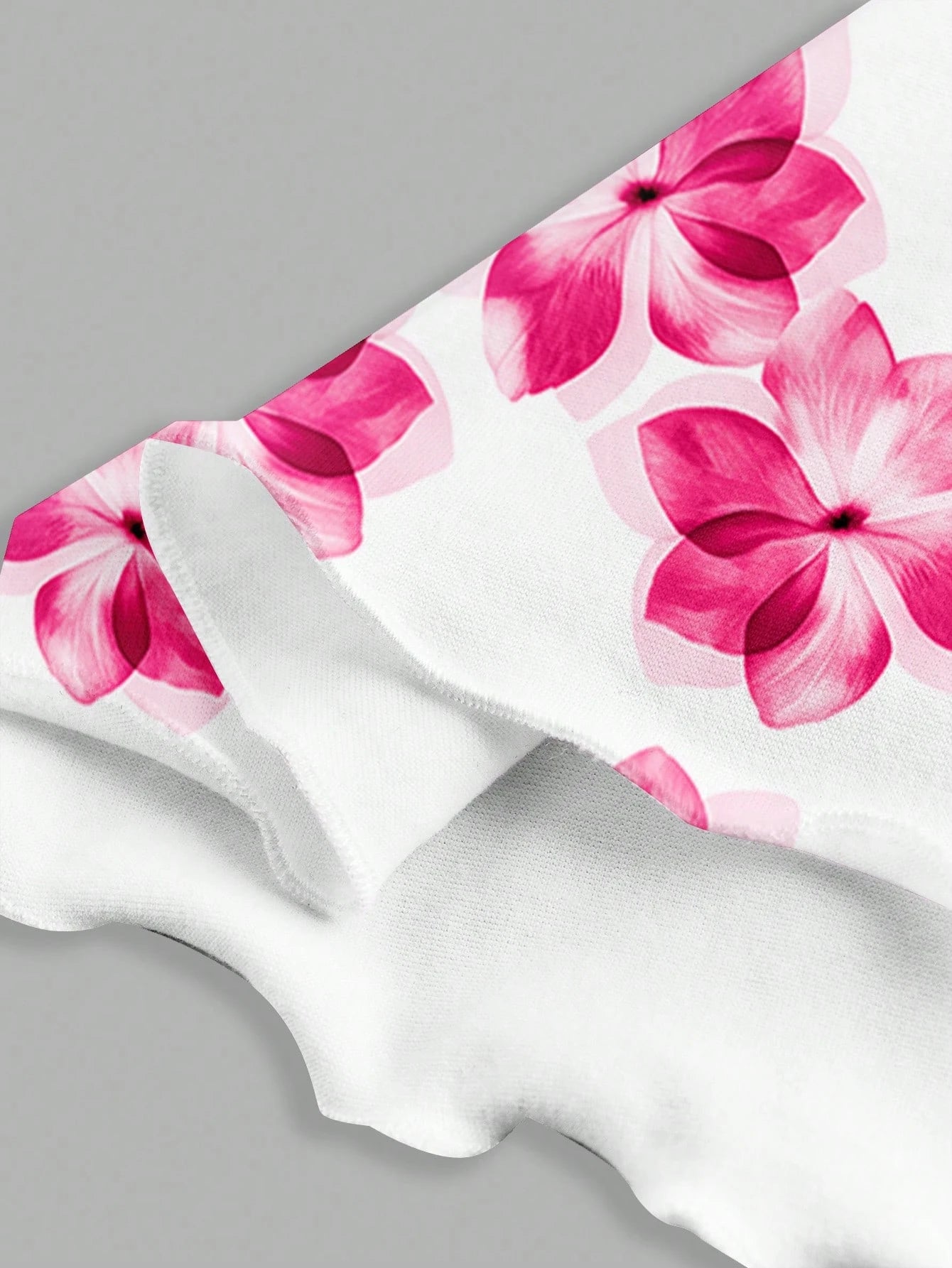 Vit Blommig Off-shoulder Minikläning med Öppen Rygg